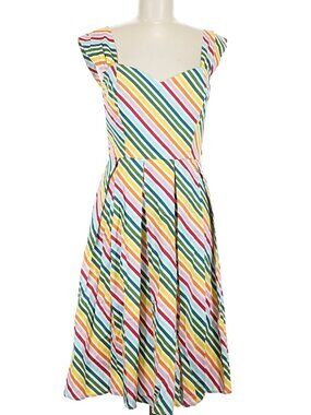 NWT Modcloth X Collectif JILL DIAGONAL RAINBOW STRIPE Dress